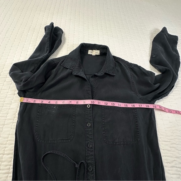 Anthropologie Cloth & Stone 100% Tencell Tyocell Long Sleeves Black Jumpsuit - Picture 7 of 13